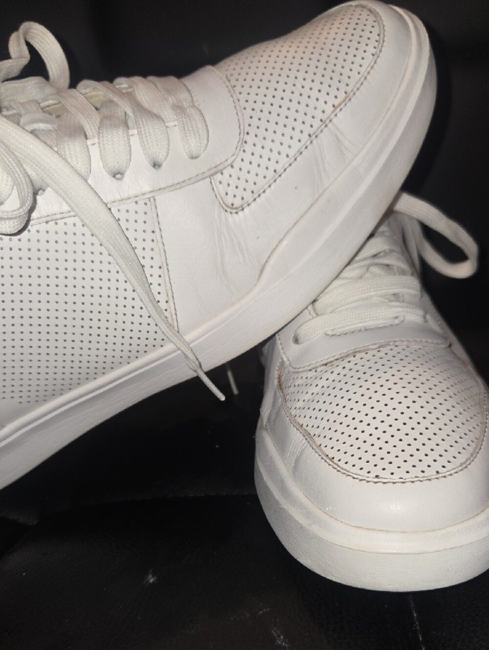 Cole Haan White Perforated Leather Men's Sneakers